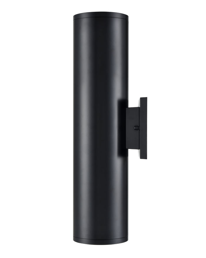 18-inch Vegas Powder Coated Black 2-Light Outdoor Wall Sconce