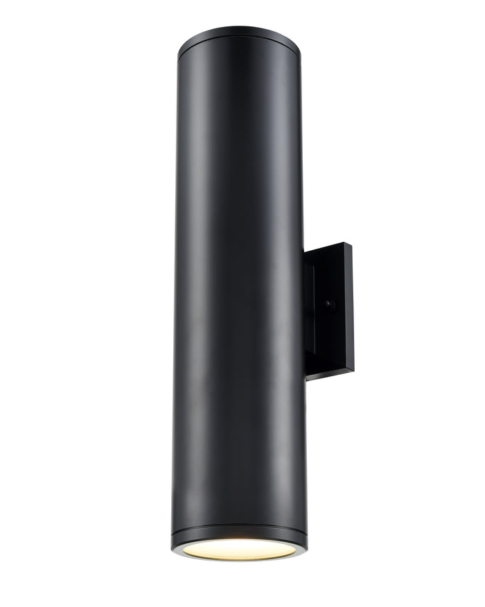 18-inch Vegas Powder Coated Black Outdoor Wall Sconce