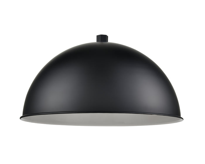 18'' Satin Black Aluminum R Series Wide Deep Bowl Warehouse Shade