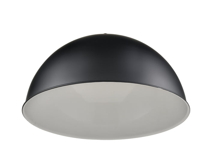 18'' Satin Black Aluminum R Series Wide Deep Bowl Warehouse Shade