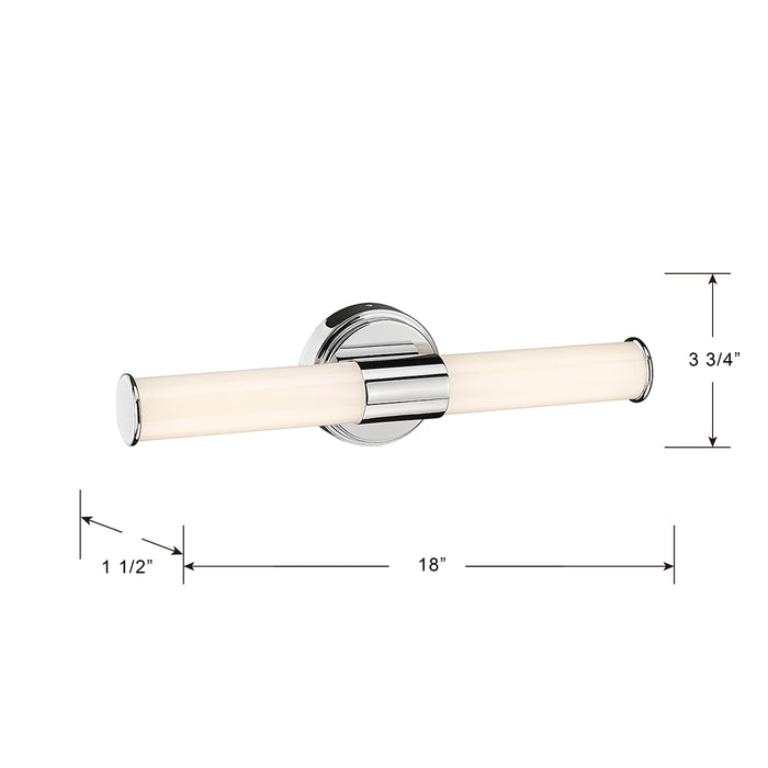 18'' Trumann Polished Chrome 1 Vanity Light