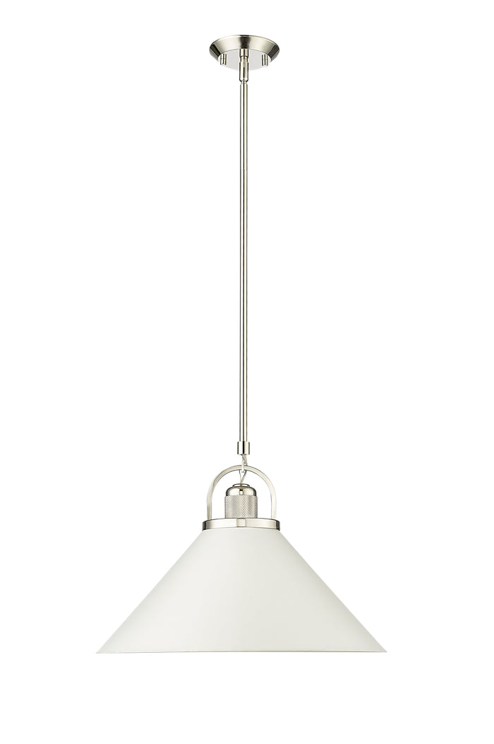 18.1'' Artistan Polished Nickel/Matte White 1 Light Pendant
