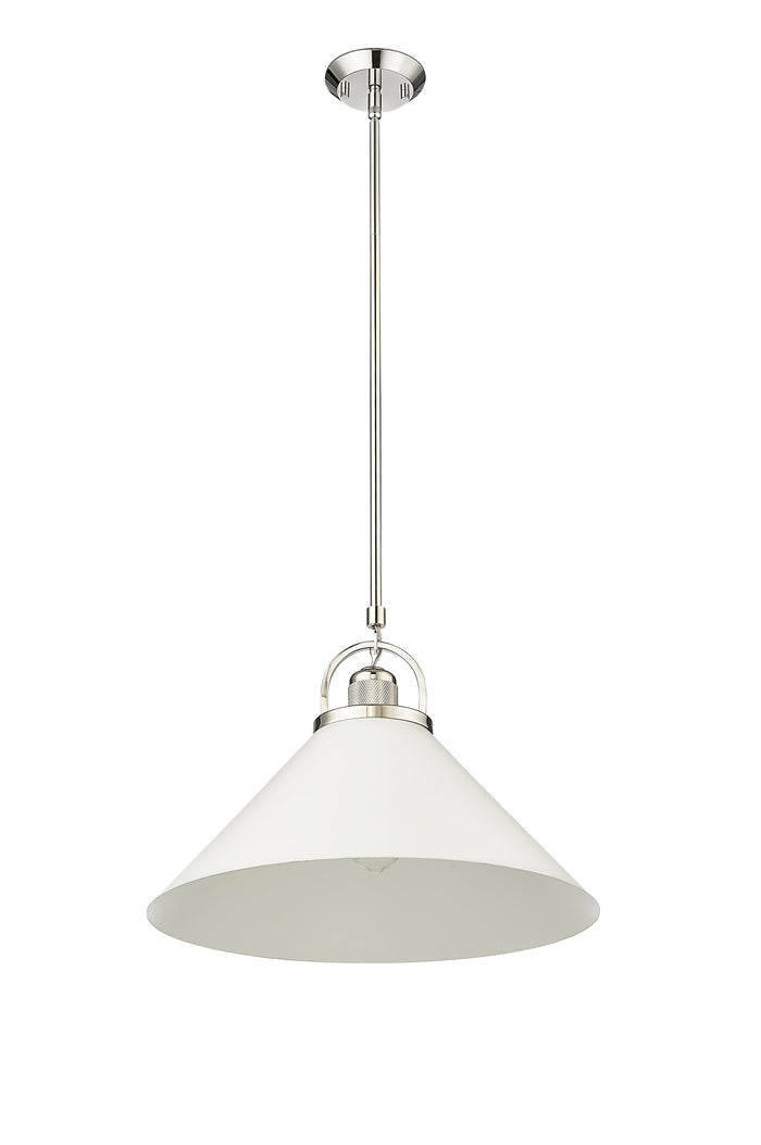 18.1'' Artistan Polished Nickel/Matte White 1 Light Pendant