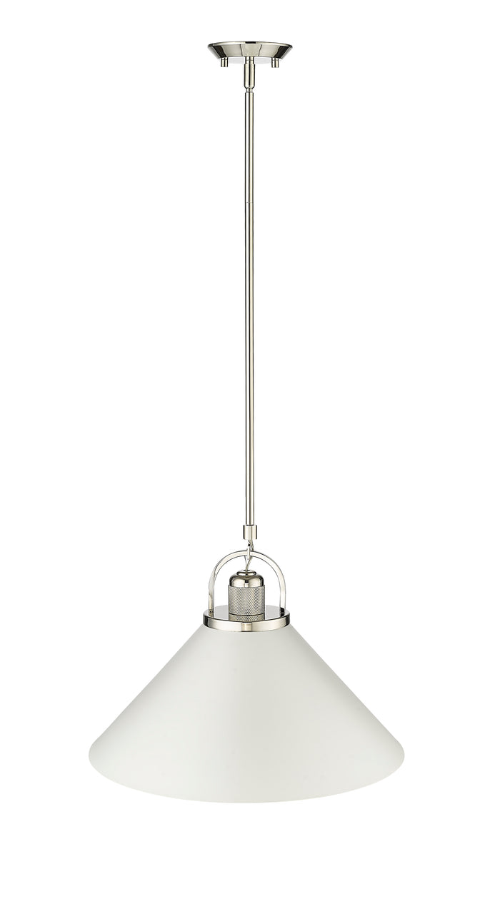 18.1'' Artistan Polished Nickel/Matte White 1 Light Pendant