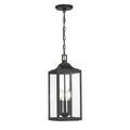 18.25'' Halston Powder Coated Black 3 Light Hanging Lantern