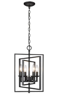 18.25'' Nellis Matte Black 4 Light Pendant