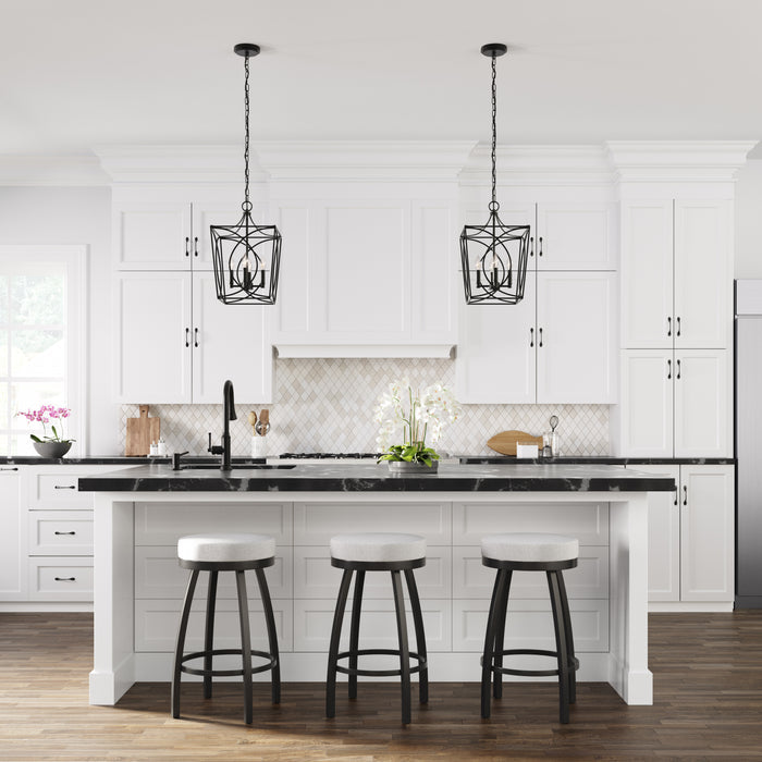 18.25'' Tracy Matte Black 4 Light Pendant