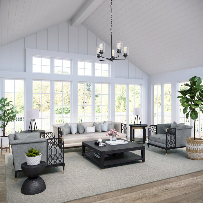 18.75'' Moven Matte Black 5 Light Chandelier