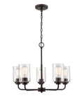 18.75'' Moven Rubbed Bronze 5 Light Chandelier