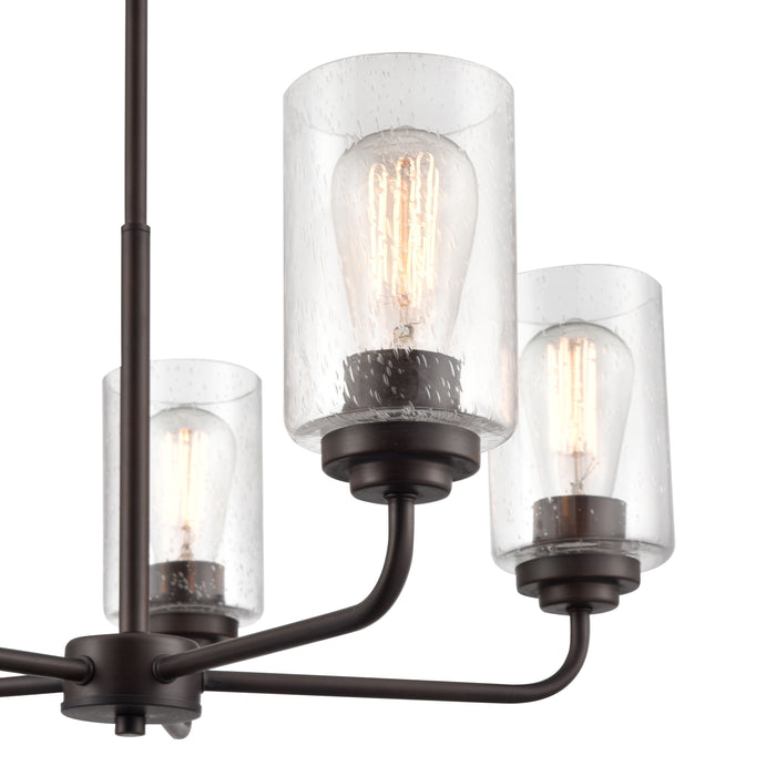 18.75'' Moven Rubbed Bronze 5 Light Chandelier