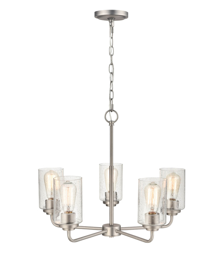 18.75'' Moven Satin Nickel 5 Light Chandelier