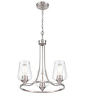19'' Ashford Brushed Nickel 3 Light Chandelier
