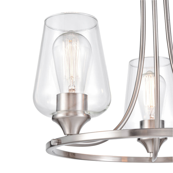 19'' Ashford Brushed Nickel 3 Light Chandelier
