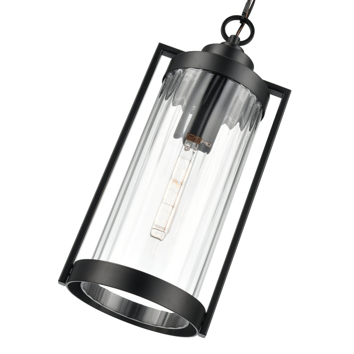19'' Braselton Powder Coated Black 1 Light Hanging Lantern