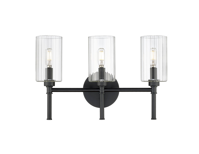 19'' Chastine Matte Black 3 Light Bath Vanity