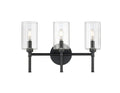 19'' Chastine Matte Black 3 Light Bath Vanity