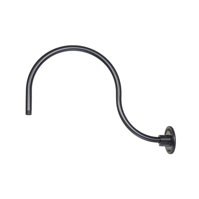 19-inch R Series Aluminum Satin Black Gooseneck Arm