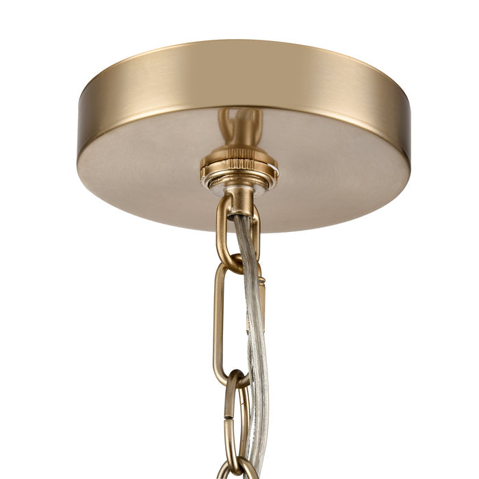 19-inch Verlana Modern Gold 3-Light Clear Glass Chandelier
