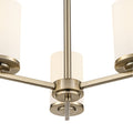 19-inch Verlana Modern Gold 3-Light Etched White Glass Chandelier