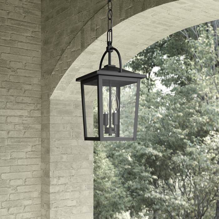 19.25'' Strathden Powder Coated Black 2 Light Hanging Lantern