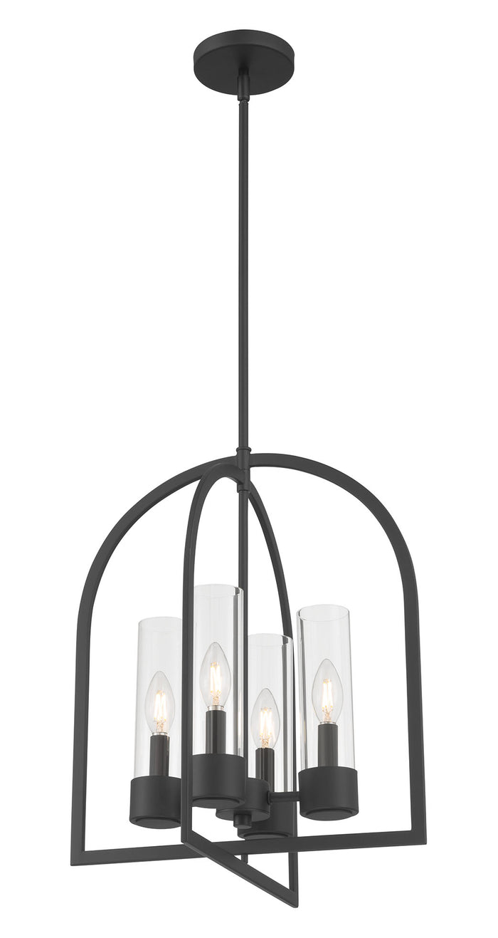 19.5'' Evandrel Matte Black 4 Light Pendant