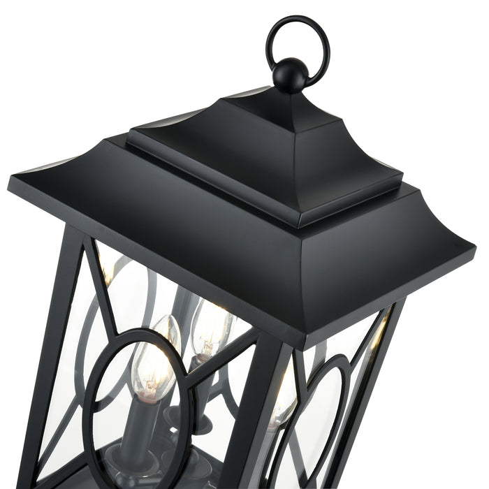 19.75'' Allbert Powder Coated Black 3 Light Post Lantern