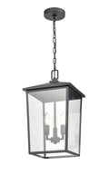 19.75'' Fetterton Powder Coated Black 3 Light Hanging Lantern