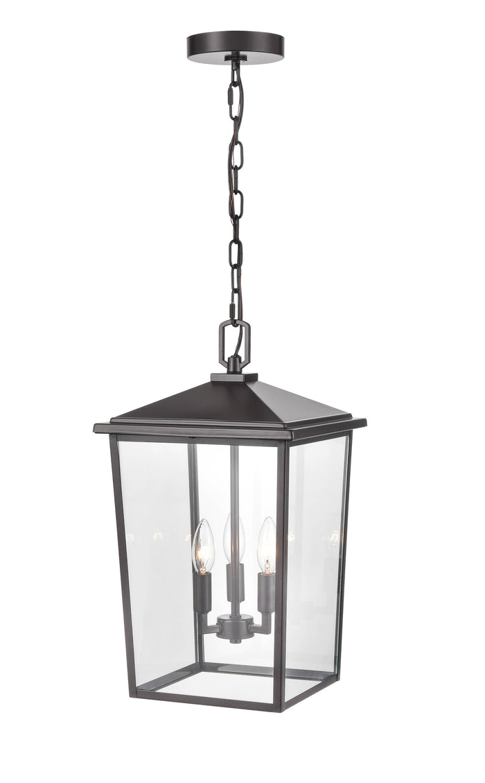 19.75'' Fetterton Powder Coated Bronze 3 Light Hanging Lantern