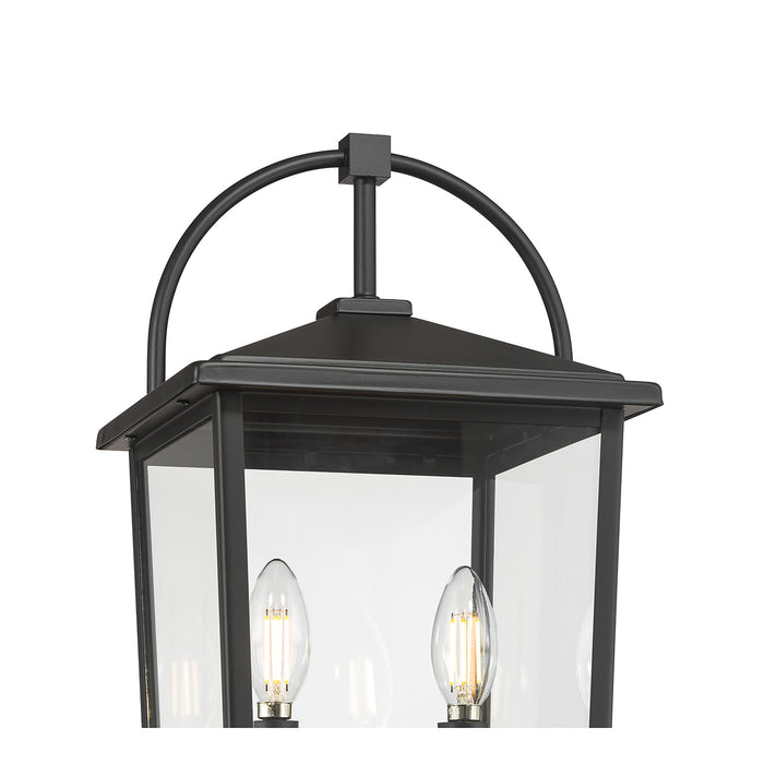 19.75'' Strathden Powder Coated Black 2 Light Post Lantern