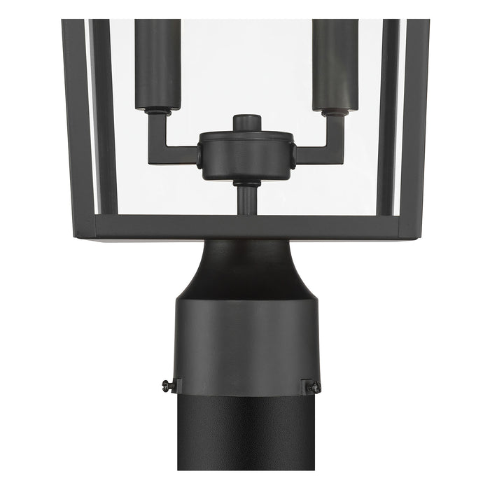 19.75'' Strathden Powder Coated Black 2 Light Post Lantern