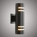 2 Lights 13-in Exterior wall light Matte Black  Dimmable 120W