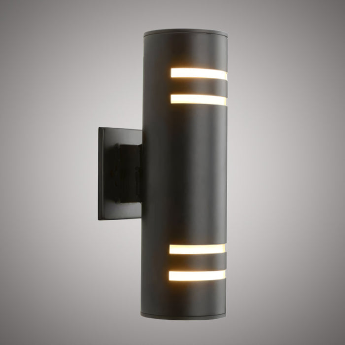 2 Lights 13-in Exterior wall light Matte Black  Dimmable 120W