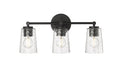 20'' Ashli Matte Black 3 Light Bath Vanity