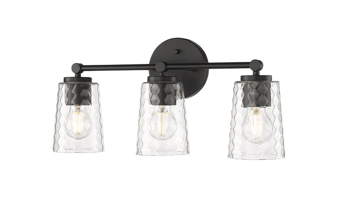 20'' Ashli Matte Black 3 Light Bath Vanity