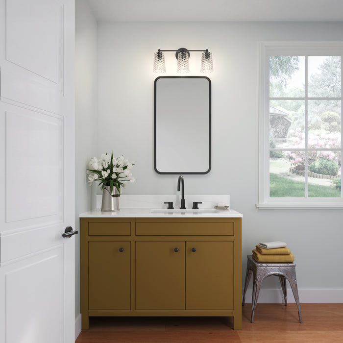 20'' Ashli Matte Black 3 Light Bath Vanity