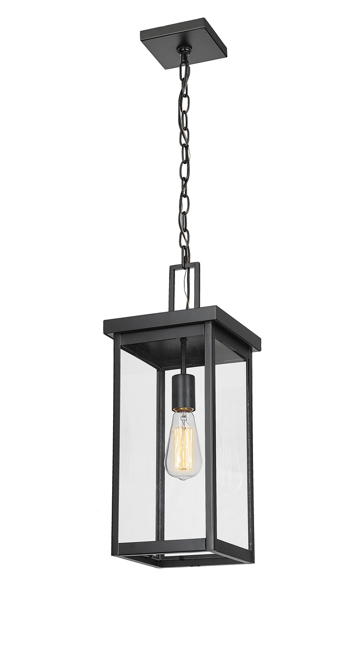 20'' Barkeley Powder Coated Black 1 Light Hanging Lantern
