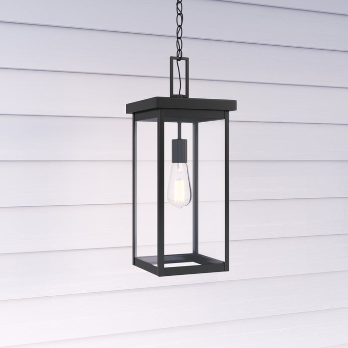 20'' Barkeley Powder Coated Black 1 Light Hanging Lantern