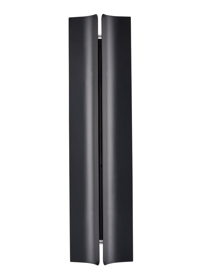 20-inch Powder Coated Black Outdoor Wall Sconce