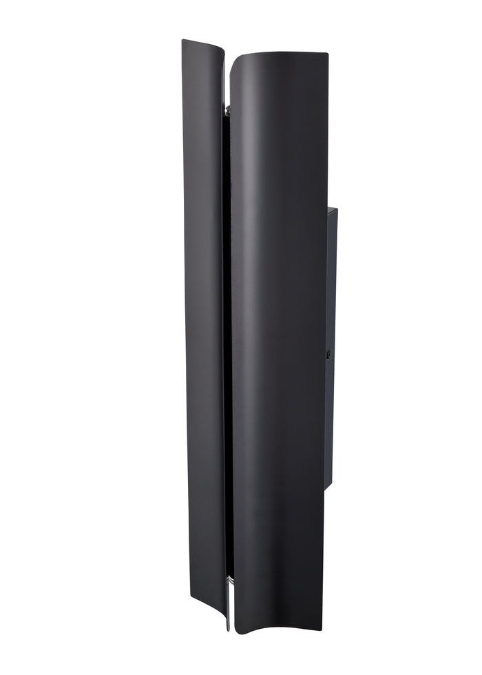 20-inch Powder Coated Black Outdoor Wall Sconce