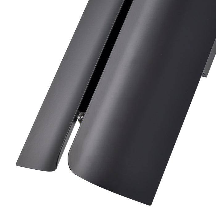 20-inch Powder Coated Black Outdoor Wall Sconce