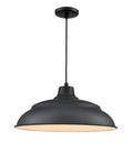 20-inch R Series Satin Black 1-Light Pendant Light