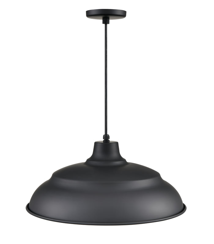 20-inch R Series Satin Black 1-Light Pendant Light