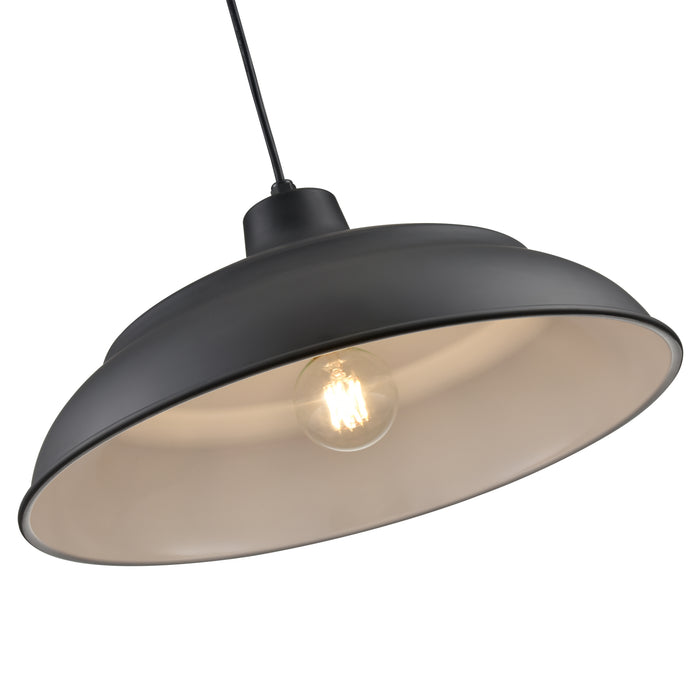 20-inch R Series Satin Black 1-Light Pendant Light