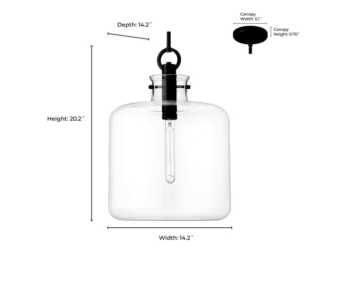 20.2'' Hayloft Brushed Nickel 1 Light Pendant