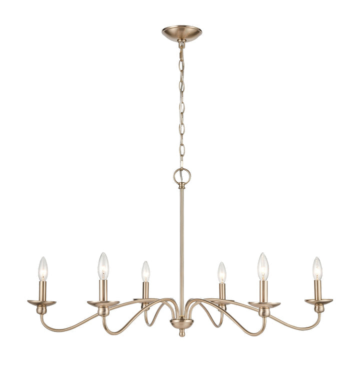 20.5'' Delvona Modern Gold 6 Light Chandelier