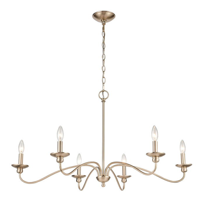 20.5'' Delvona Modern Gold 6 Light Chandelier