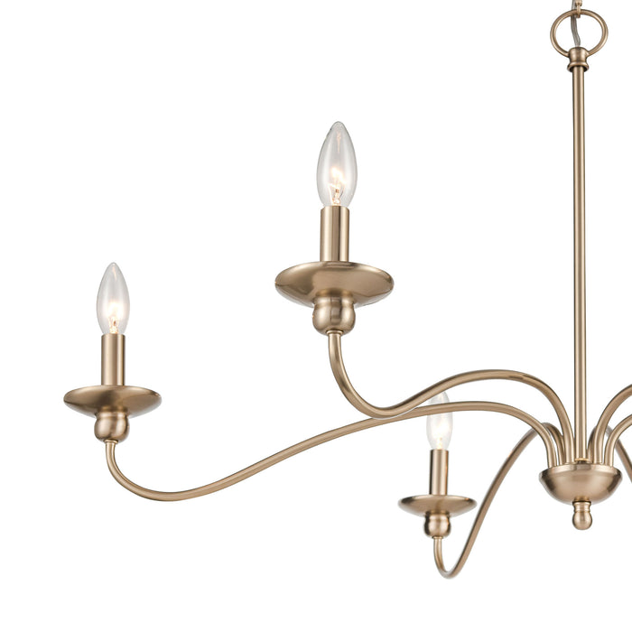 20.5'' Delvona Modern Gold 6 Light Chandelier