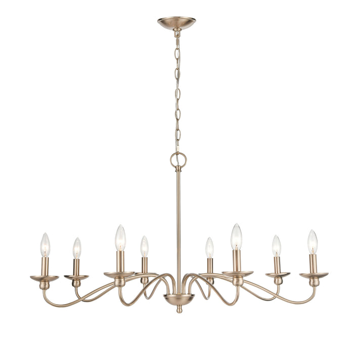 20.5'' Delvona Modern Gold 8 Light Chandelier