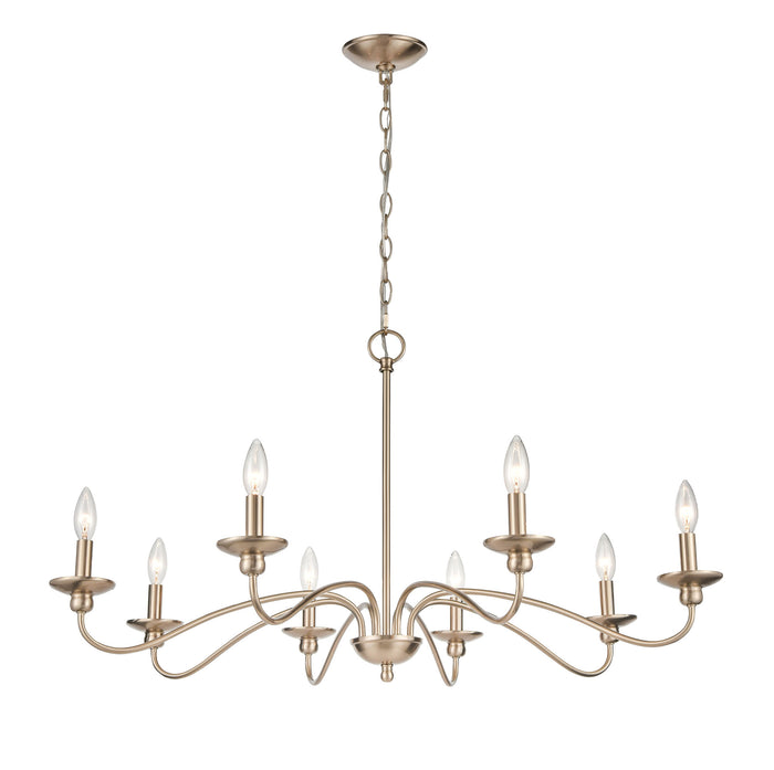 20.5'' Delvona Modern Gold 8 Light Chandelier