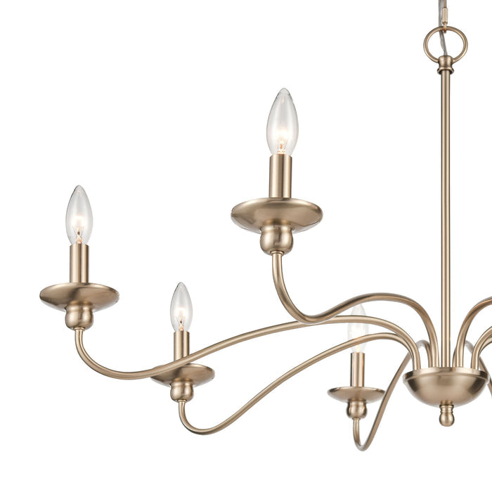 20.5'' Delvona Modern Gold 8 Light Chandelier